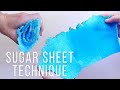 SUGAR SHEET TECHNIQUE TUTORIAL |  Easy and Fast without the oven - New cake decorating trend!