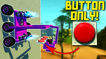 Big Red Buttons Only + No Seat + WALL CLIMBING!? halp... - Scrap Mechanic Multiplayer Monday