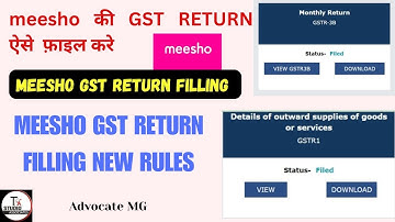 Meesho Seller GST Return Filing | GSTR-1 and GSTR-3B Step by Step Guide in Hindi"