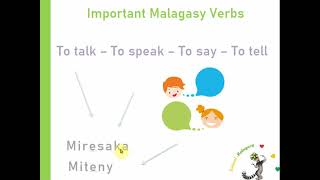 Important Verbs - To Speak - Learning Malagasy