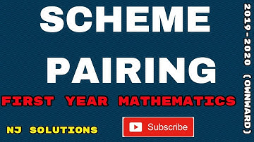 MATHEMATICS PART-I PAPER PAIRING PATTERN AND SCHEME , 2019-2020