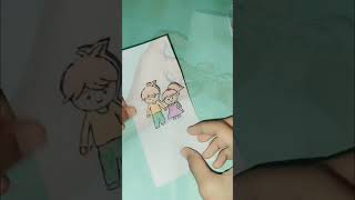 easy rakhi card idea 👩‍❤️‍👨 // happy Rakshabandhan #aafiya #rakhicard #craft #ytshorts #shorts