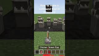 How to make a command trap in Minecraft bedrock