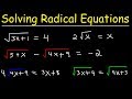 Solving Radical Equations