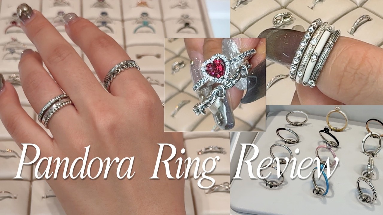 판도라 반지 2+1 행사!!💍 판도라 실버 반지 28개 레이어드 실착 리뷰 가져왔어요! | 스털링 실버 반지 레이어드 추천 | 실버 주얼리 쇼핑 브이로그