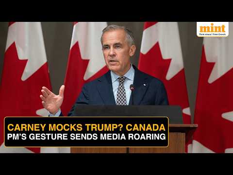 ON CAM: Canada PM Mark Carney Mimics Trump Gestures, Sends Media Into Laughter