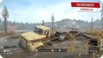 SnowRunner ★ Michigan #11 Black River - RESCUE Mission (Drowned Heavy Truck) 2K gameplay
