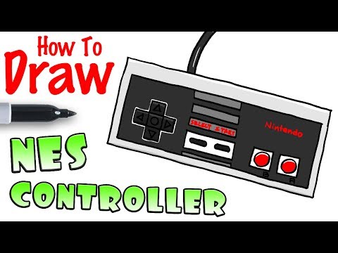 nes controller drawing