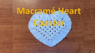 Macrame Heart Coaster