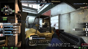 Ace - triple spray down on de_cache #CSGO