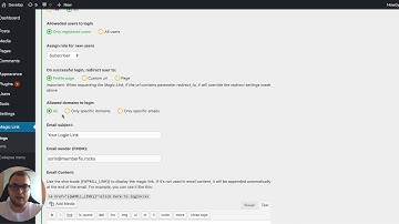 WP Magic Login Link - How to configure Settings