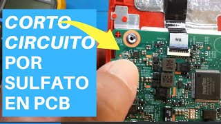 Laptop Dell no enciende por Sulfato en la PCB