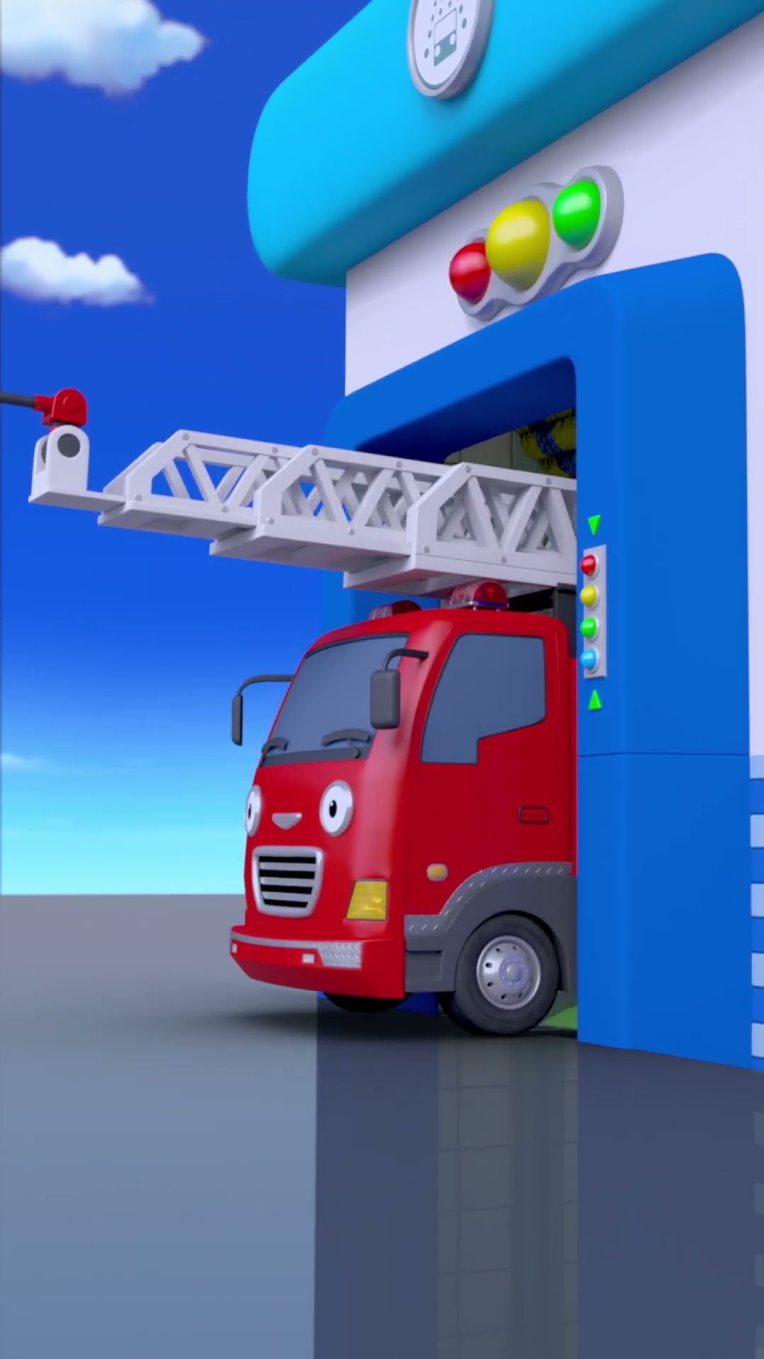 Wash Frank the fire truck clean! ? #Shorts #TayotheLittleBus