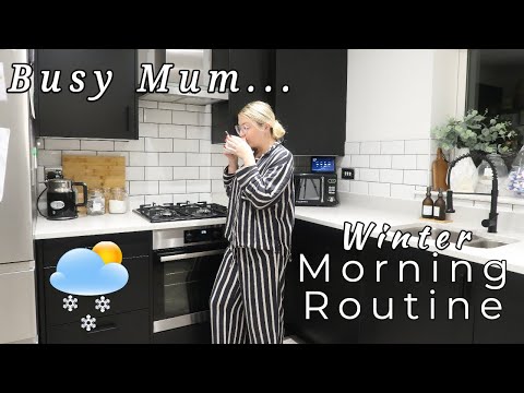 6AM WINTER MORNING ROUTINE | BUSY MUM OF 2 SCHOOL RUN AND KEEPING ORGANISED | ellie polly
