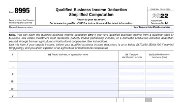 IRS Form 8995 walkthrough ARCHIVED COPY - READ COMMENTS ONLY