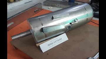 Rulo nam châm, quả lô từ băng tải 670mm x phi 250, hút siêu mạnh pulley magnet separator