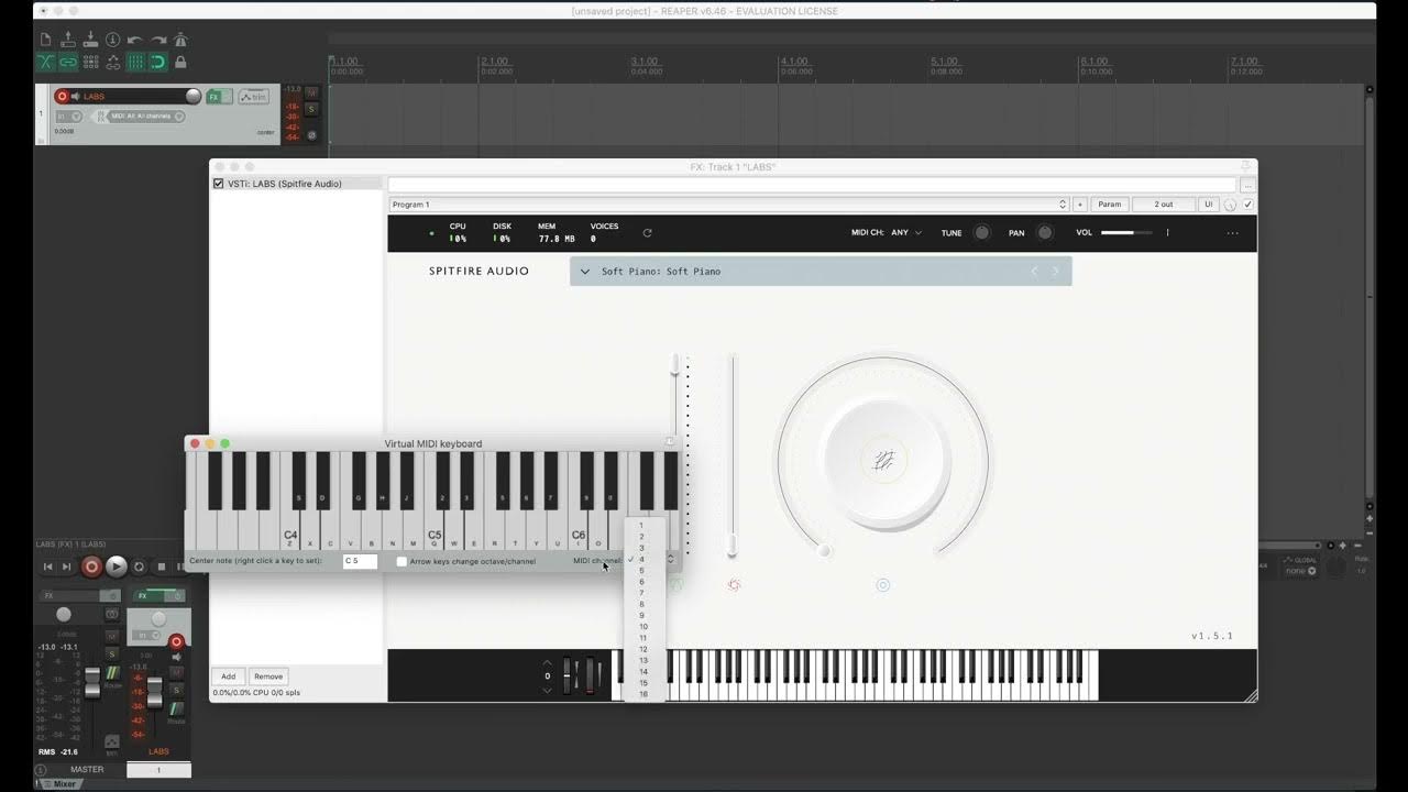 Quick tutorial on recording midi/virtual instruments in Reaper YouTube