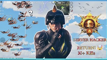 SERVER HACKER RETURN! 🤯 30+ Kills SERVER FREEZE!! Conqueror Lobby RANK PUSH 😱