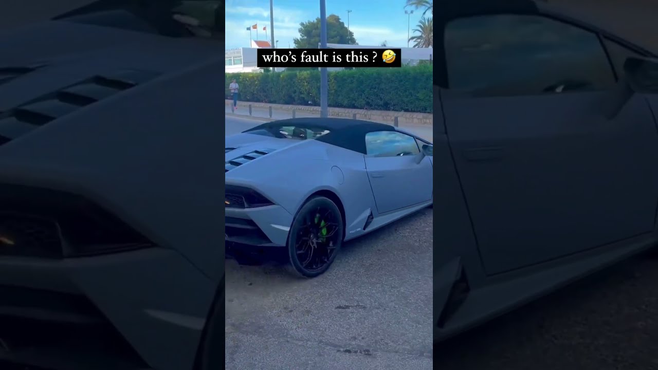 OMG Lamborghini And Bike Collide In Epic Accident Watch The Shocking Footage Now Crash