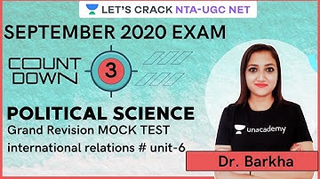 Grand Revision MOCK TEST international relations # unit-6 | Political Science |  NTA-UGC NET
