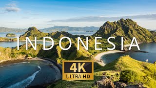 INDONESIA (4K UHD) Ambient Drone Film + Relaxing Piano Music for Stress Relief, Sleep, Spa, Yoga