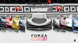 McLaren Speedtail Vs Top 10 Fastest Hyper Cars | 5 Win 5 Lose| Forza Horizon 4 | Battle OF HyperCars