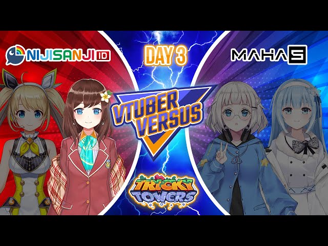 【Tricky Towers】VTuber Versus Day 3 - Team [ HanaZEA | NIJISANJI ID ]のサムネイル