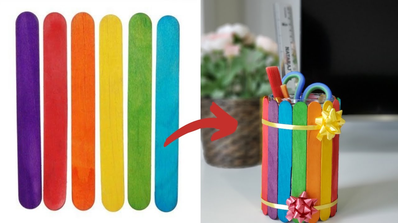 easy crafts with popsicles sticks｜TikTok Search