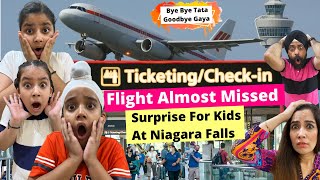 Flight Almost Missed - Surprise For Kids At Niagara Falls - America Holiday | RS 1313 VLOGS