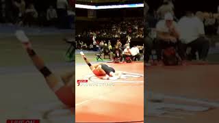 Frank Hazelrig Went Big In His Day 1 Match Against Braxton Bye At The Missouri State Tournament