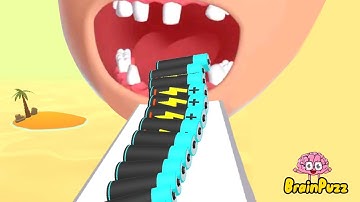 Battery Run VS Smile Rush - Max Level Android iOS Gameplay 😁 Satisfying Tiktok Games