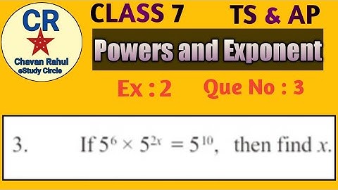 Q : 3 Ex :11.2 Chapter- 11 Maths [Powers and Exponents] ||Class 7|| TS & AP Syllabus & NCERT