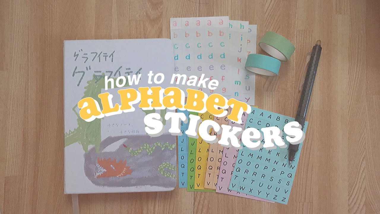 let's make alphabet stickers!🍰🌈