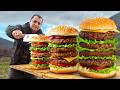 ????I Made a GIANT Meter-long Burgers in the Wilderness