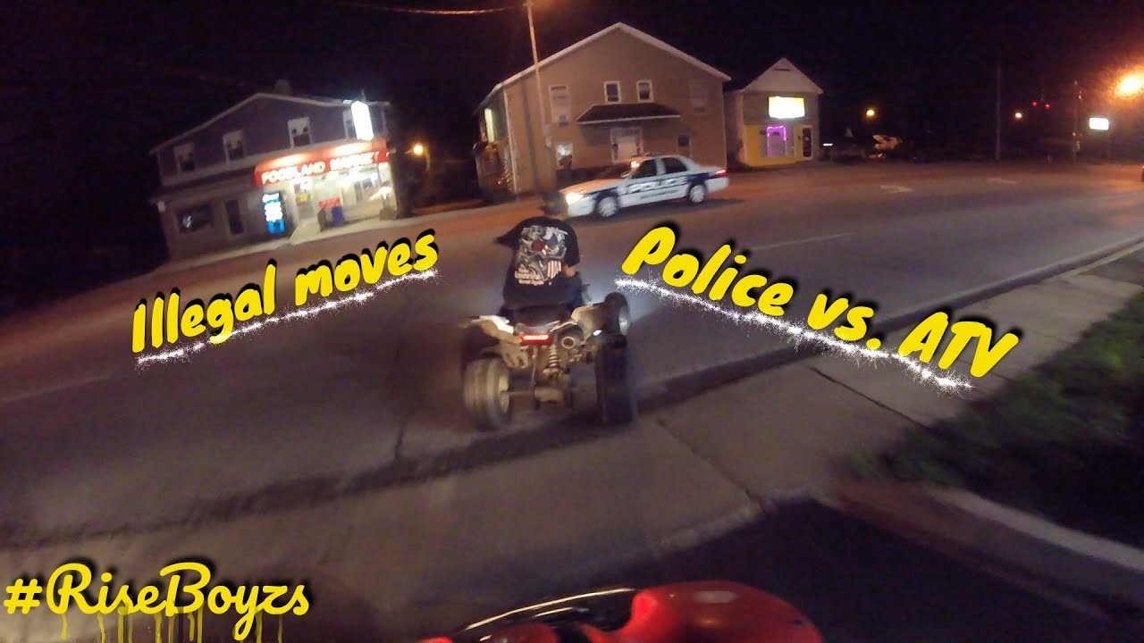 INTENSE! Police Chase vs ATV #Riseboyz (illegal police force) - YouTube
