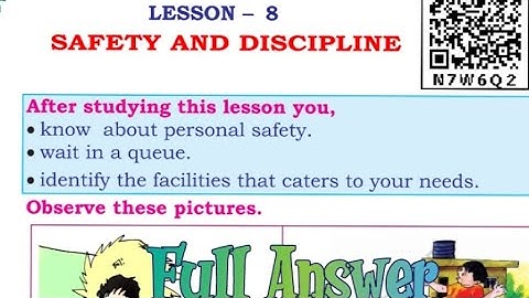 ||class 1 EVS|| Lesson -8 Safety and discipline||#class1evs #class1st 