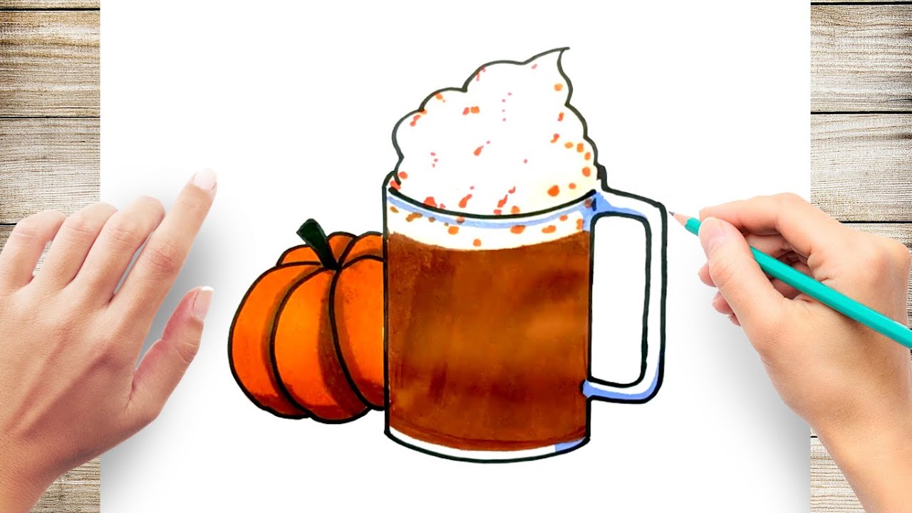 How to Draw Pumpkin Spice Latte