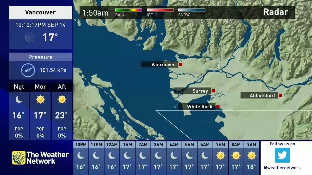 The Weather Network - Local Forecast (Vancouver, BC) - September 14, 2023