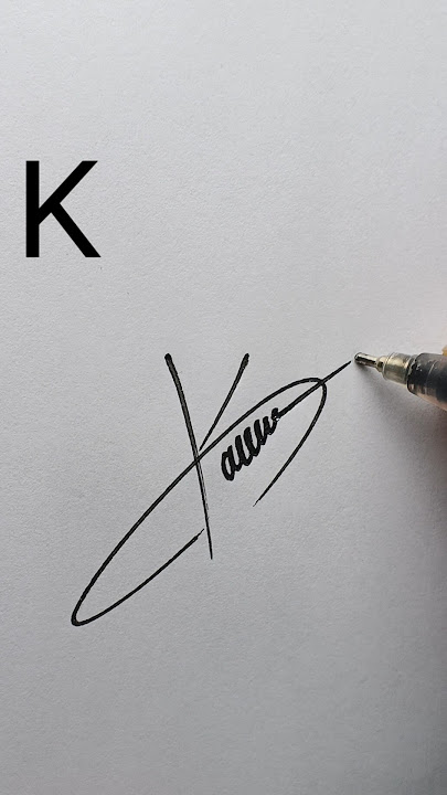Diy K letter stylish autograph #signature #design #art