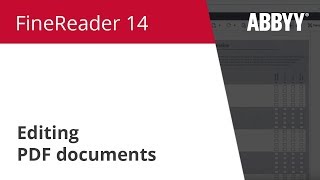 FineReader 14 How To: Editing PDF documents