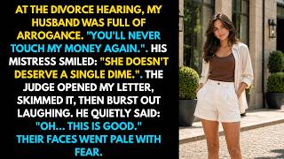 At Our Divorce Hearing, My Husband Mocked Me—Then the Judge Read My Letter
