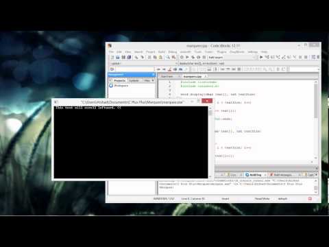 Console application marquee output