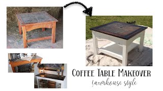 TRASH TO TREASURE PROJECT | COFFEE TABLE MAKEOVER! FARMHOUSE STYLE // Cluttered CorkBoard