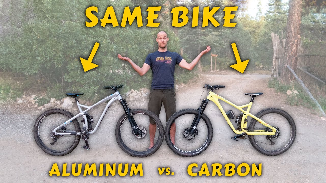 er nok mund film Carbon vs. Aluminum MTB -- which is faster DOWNHILL?! - YouTube