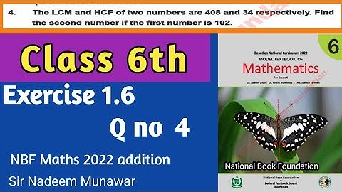 Class 6 exercise 1.6 Q no 4 NBF Maths Ex 1.6 Federal Board Maths Grade 6| Sir Nadeem Munawar