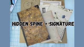 Hidden Spine Bookbinding for Junk Journals | Add a Signature to Any Cover