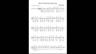 Hark! The Herald Angels Sing | Baritone Sax 🎷 | Christmas Sheet Music with Chords