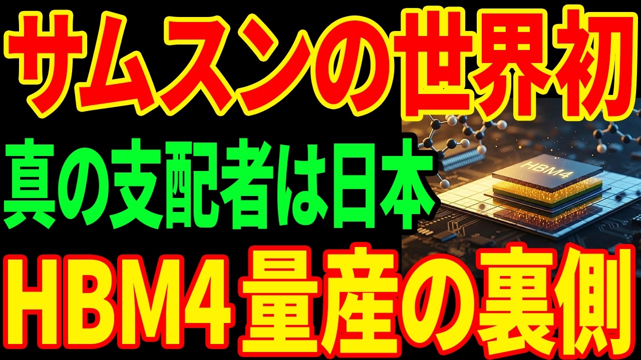 【Samsung激震】AIの記憶、HBM4量産の裏側...日本5社が握る
