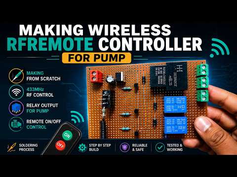 Making a 433MHz wireless RF Pump Remote Controller PCB from Scratch | DIY Electronics