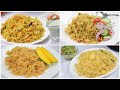 4 Mazedar Pulao Recipes / Chana Pulao, Aloo Pulao, Chana Dal Pulao, Veg Pulao by (YES I CAN COOK)